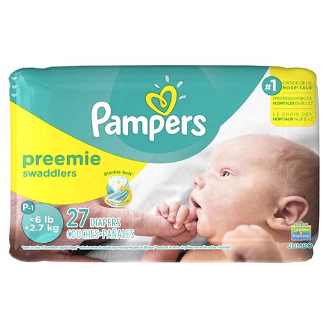Pampers Swaddlers Soft And Absorbent Preemie Diapers Size P 1 27 Ct