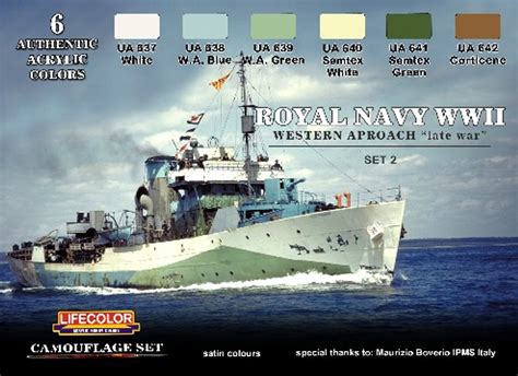 Royal Navy Wwii Western Approach Late War Camouflage Paint Set 2 Lifecolor
