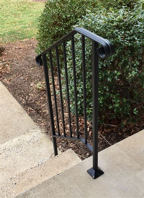 Iron Handrails For Outside Steps Home Depot Wrought Iron Step Railing
