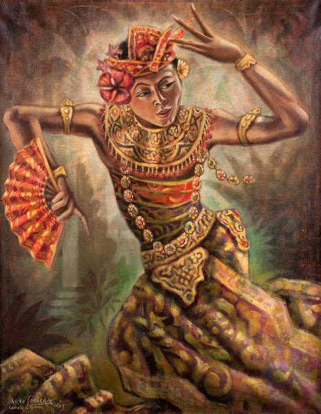 Auke Sonnega Sampih Bali Painting Dancer Painting Oil Painting