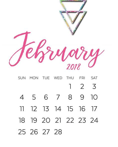 February 2018 Calendar Wallpapers Wallpaper Cave