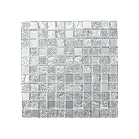 arabia shiny luxury metallic feeling square glass mosaic silvery shimmering powder glass mosaic