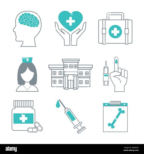 Medical Healthcare Icons Stock Vector Image And Art Alamy