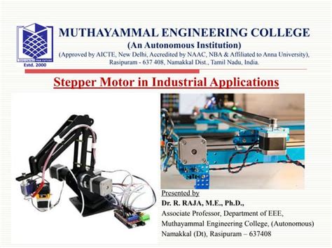Stepper Motor In Industrial Applications Ppt