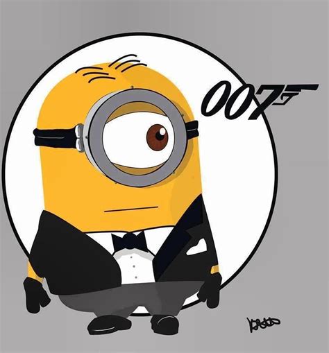 The Name Is Bond 007 Minion Bond Lol Minions Evil Minions Minions