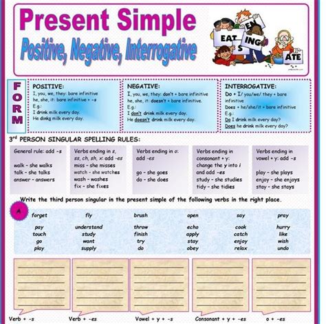 Write The Third Person Singular In The Present Simple Of The Following