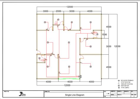 Gambar Denah Instalatir Listrik Rumah Lantai 2 Mojamigo Riset