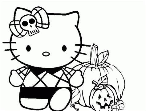 Hello Kitty Halloween Coloring Pages Coloring Home