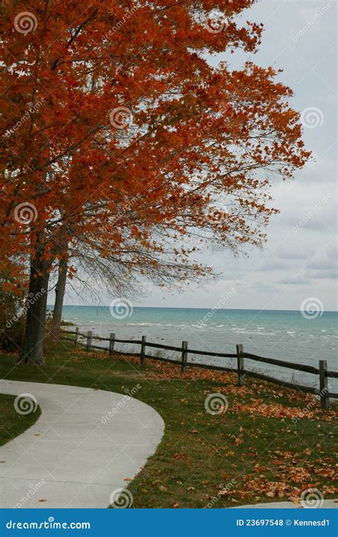 View Of Lake Huron Michigan Stock Photo Image Of Water Fall 23697548
