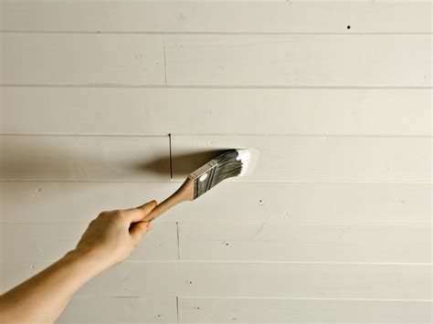Keep muscle fatigue in mind, and make sure you have a sturdy ladder to work on while completing this project. How to Install a Planked Wood Ceiling | HGTV