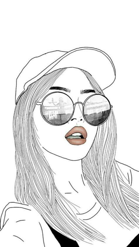 Download Baddie Cartoon Girl With Cap And Shades Wallpaper