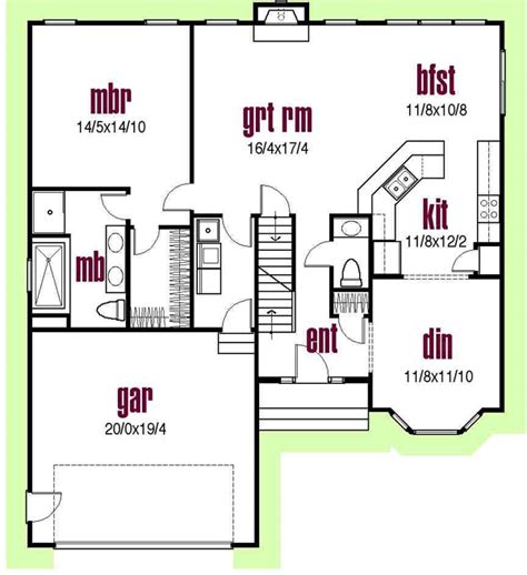 Our house plans are designed to fit your family's needs. Colonial House Plan - 3 Bedrooms, 2 Bath, 2000 Sq Ft Plan ...