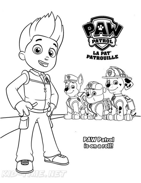 Ryder Paw Patrol Coloring Book Page Coloring Home