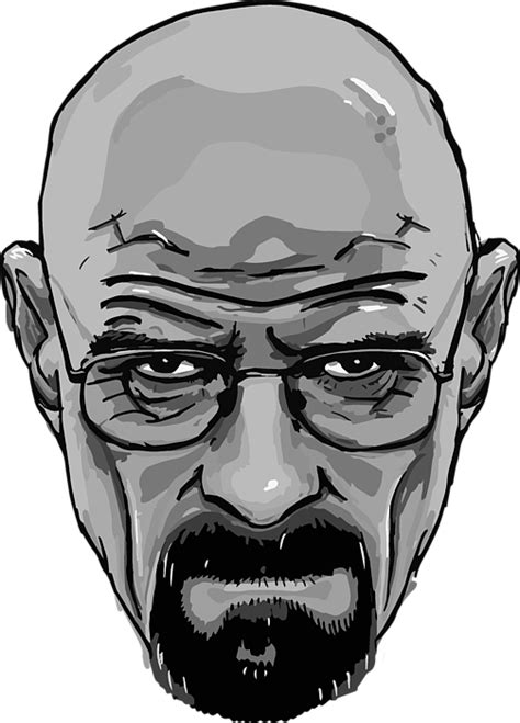 Breaking Bad Amc Heisenberg Walter White Portrait Black Breaking Bad