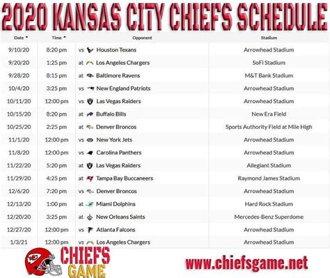 Nfl 2021 Schedule Kc Chiefs - Hirup b