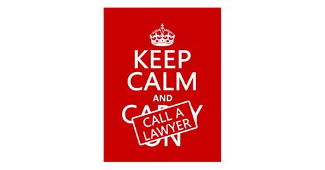 Keep Calm And Call A Lawyer In Any Colour Postcard Au