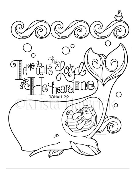 Jonah And The Whale Coloring Page