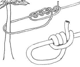 This knot can be tied without access to the ends of the rope, as in the case of isolating a damaged section of the rope or shortening a section of the rope. Knot- taut line/tarp hitch.OR adjustable guy line hitch ...