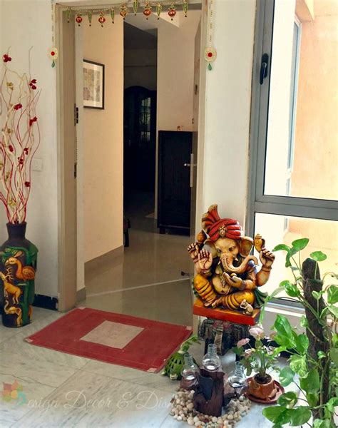 Sreemantham decoration usa/indian baby shower decoration/diy indian traditional backdropganesha backdrop decoration. Indian Entryway Decor | Home entrance decor, Entrance ...