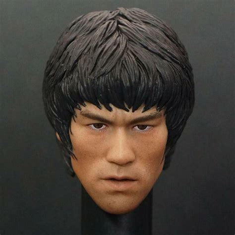 Custom Scale Bruce Lee Head Sculpt For Hot Toys Figure Body Ebay