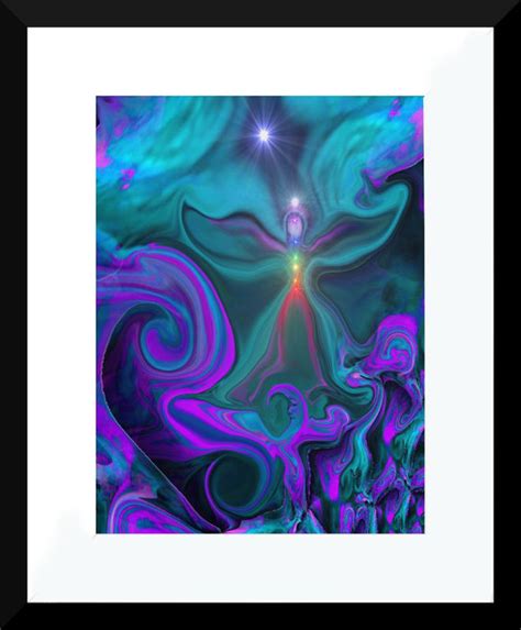Chakra Angel Reiki Healing Energy Art Blue Violet Wall Decor Chakra