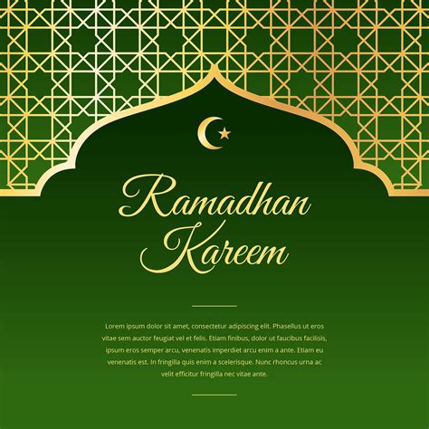 Vecteur Vert De Ramadan Salutation 208347 Art Vectoriel Chez Vecteezy