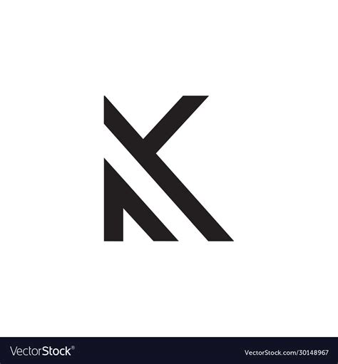 K Letter Logo Design Template Royalty Free Vector Image