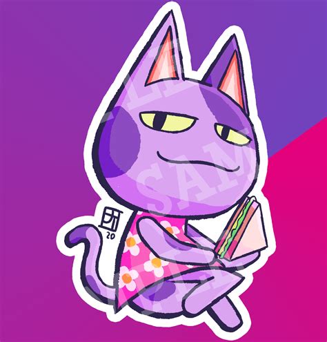 Bob The Cat Animal Crossing Sticker Design Animal Crossing Etsy