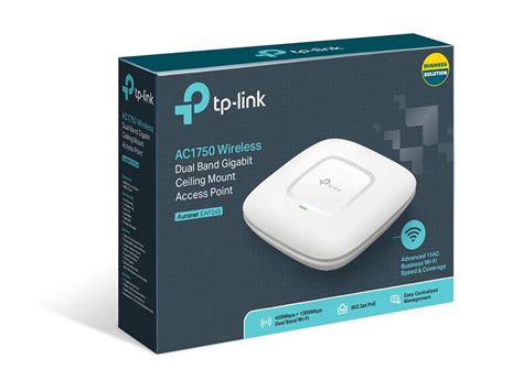 Ceiling mounting design with chassis makes it easy to deploy on a wall or ceiling. TP-Link EAP245 Wireless Ceiling Mount Access Point EAP245 ...