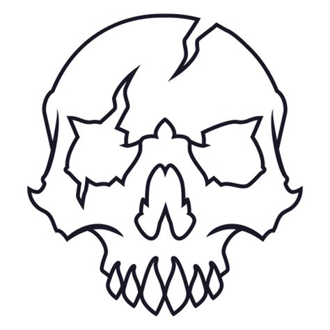 Broken Skull Png Designs For T Shirt And Merch
