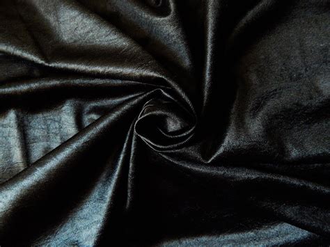 1 Yard Of Crushed Satin Fabric Black Curtain Fabric Satin Etsy