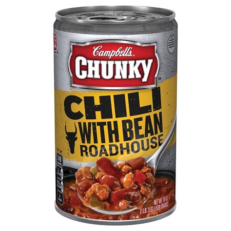 Campbells Chunky With Bean Roadhouse Chili 19 Oz Spicy Beef