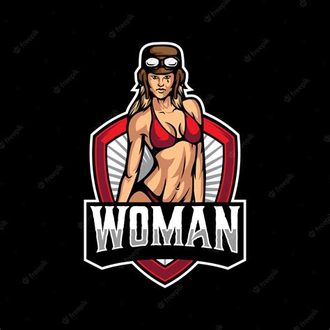 Женщина сексуальный логотип шаблон Премиум векторы
