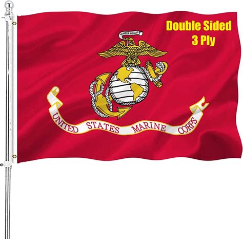 buy marine corps usmc flag double sided 3x5 outdoor heavy duty us military army flags long
