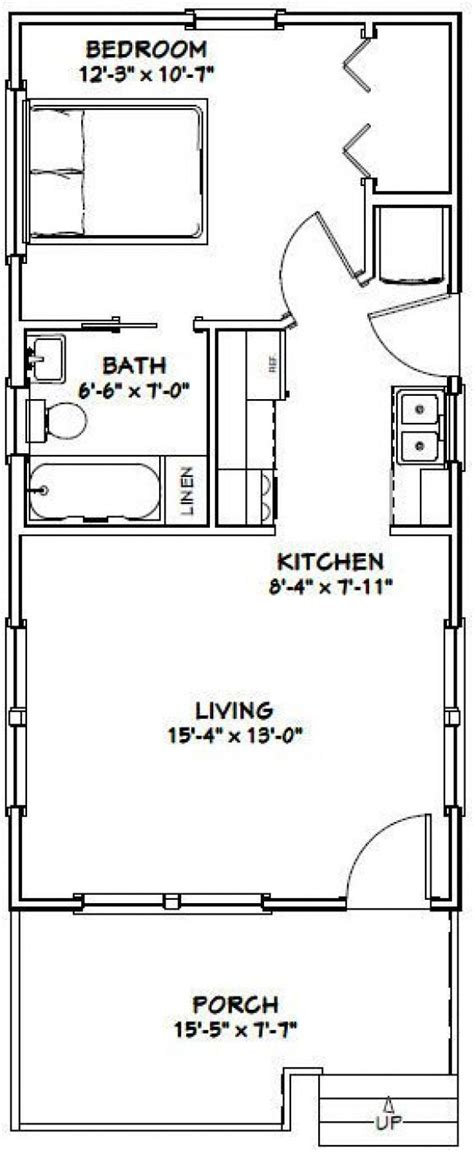 16x32 Tiny House 16x32h1c 511 Sq Ft Excellent Floor Plans