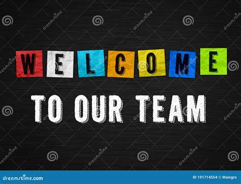 Welcome To Our Team Welcome Message Stock Illustration Illustration