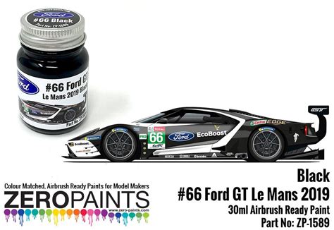 66 Ford Gt Le Mans Black Paint 30ml Zp 1589 Zero Paints