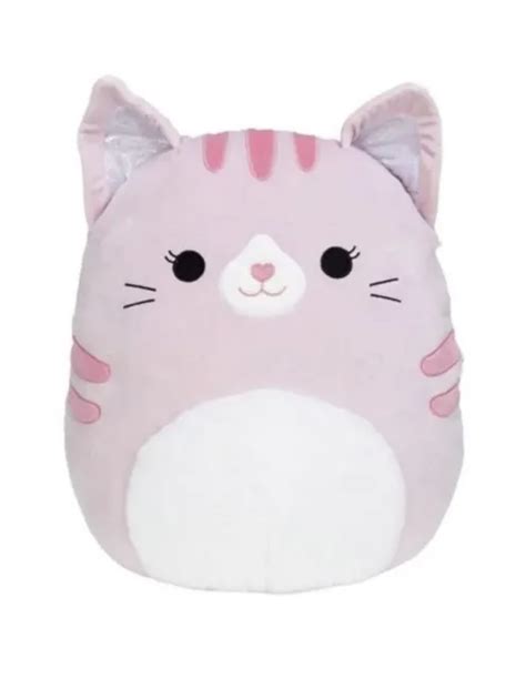 Squishmallows Official Pet Shop Squad 12 Laura The Pink Cat Plush Doll