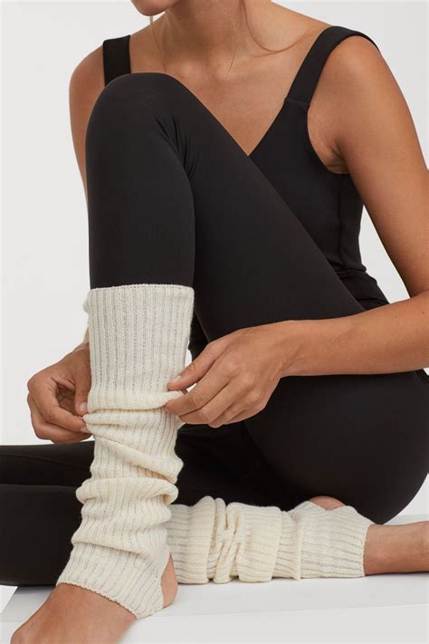 ribbed leg warmers cream ladies handm gb leg warmers leg warmers outfit how to wear leg