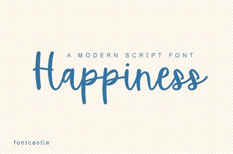 Happiness Font By Fontcastle · Creative Fabrica
