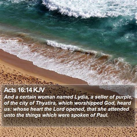 Acts 1614 Kjv And A Certain Woman Named Lydia A Seller Of