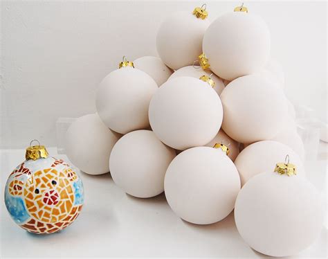 Paint Your Own Christmas Bauble Ornament Decoration In Pottery