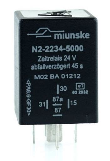 N2 2234 5000 Switch Off Delayed Timer Relay 24v Nc 10a No 15a 45s