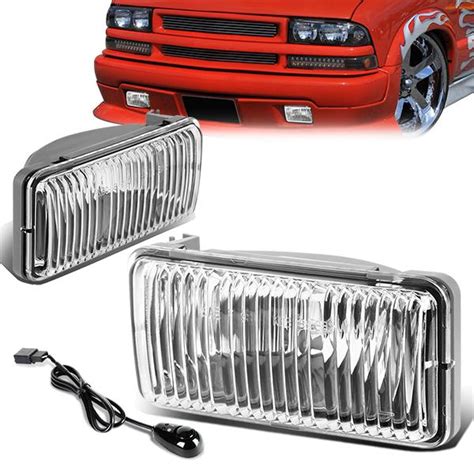 98 04 Chevy S10 Pickup Blazer Clear Lens Fog Lights Wswitchbulbs
