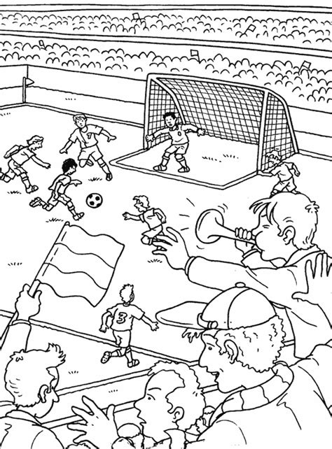 Coloriage match de foot à imprimer