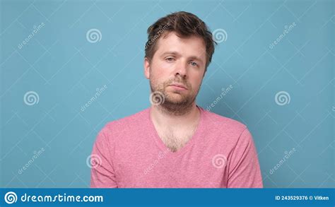 Caucasian Young Man Is Tired And Very Sleepy Stock Photo Image Of