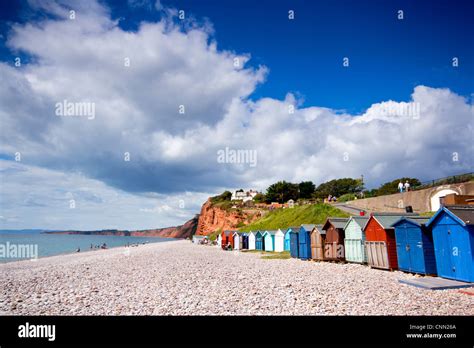 Beach Huts At Budleigh Salterton Devon Uk Stock Photo Alamy