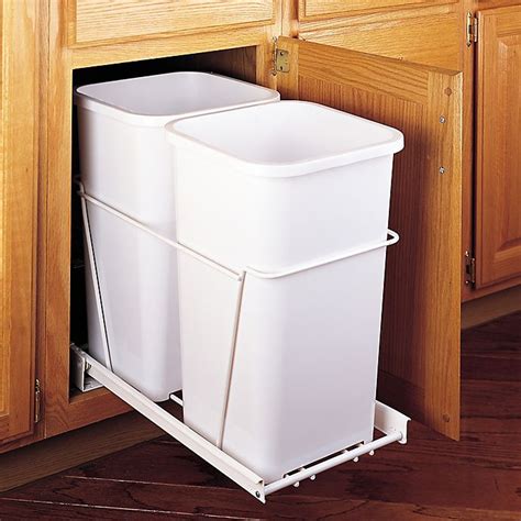 / find the perfect trash can for your kitchen in our wide selection. Rev-A-Shelf Pullout Waste Containers in White | Bed Bath ...