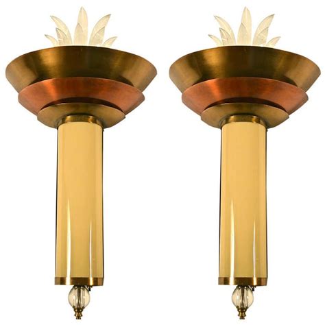 Pair Of Art Deco Theater Sconces From A Unique Collection Of Antique