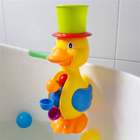 Kids Shower Bath Toys Cute Yellow Duck Waterwheel Elephant Toys Baby